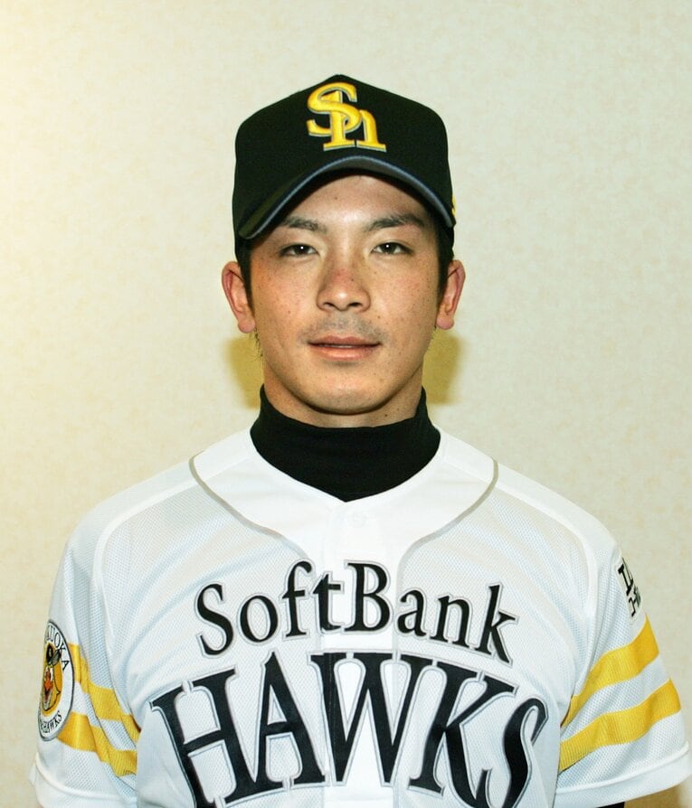 ソフトバンク入団時（22歳／2005年撮影、入団会見発表で）　©JIJI PRESS