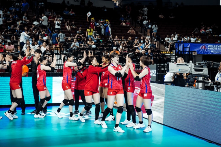 ネーションズリーグ予選ラウンド・ドミニカ共和国戦　©︎FIVB