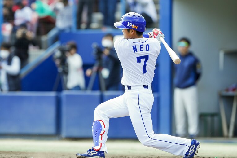 2019年3月、1年目の根尾　©Kiichi Matsumoto