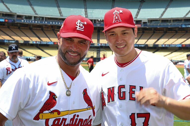 2022年オールスターでのプホルスと大谷　©Getty Images