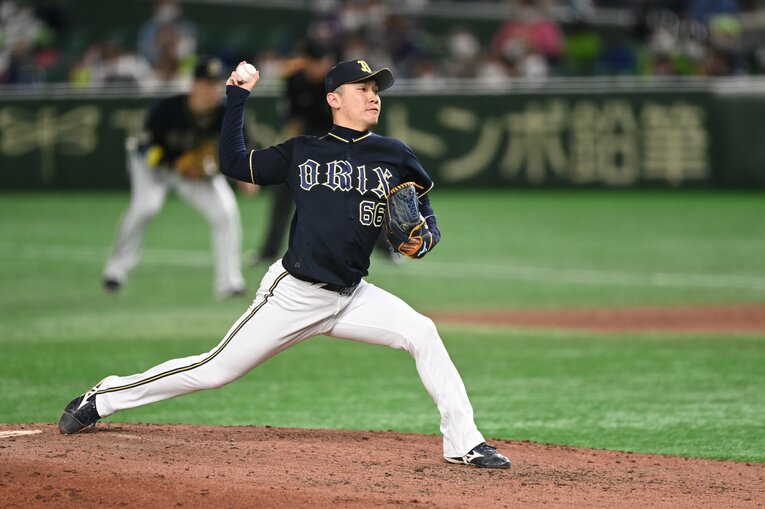 7回に登板したオリックス吉田凌　©️Naoya Sanuki