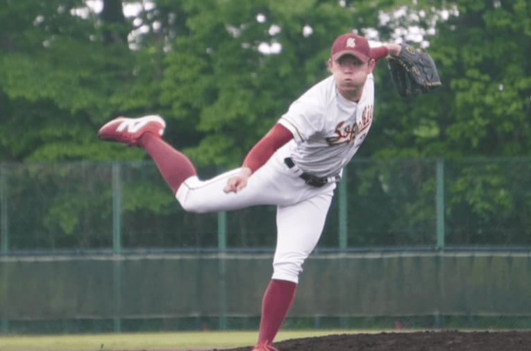 今春のオープン戦で150キロをマークした正木。そこからプロへの道が拓けることに／上智大硬式野球部インスタグラムより