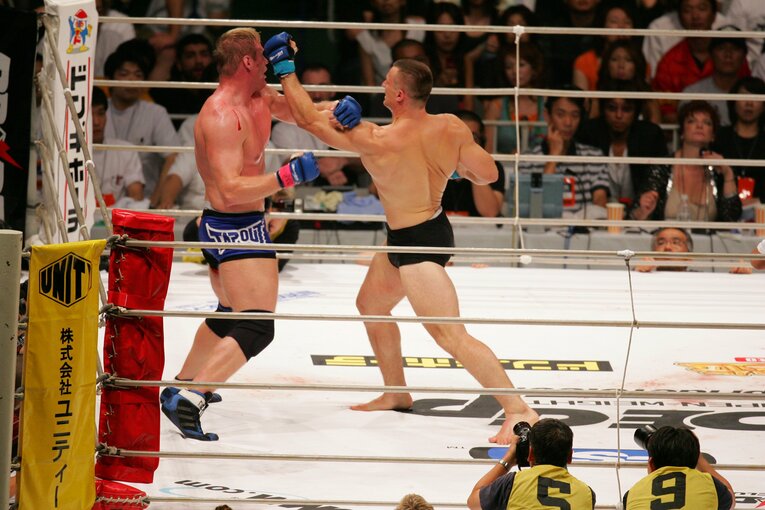 ミルコ・クロコップはジョシュ・バーネットにKO勝ち。悲願のタイトルを手にした　©Toshiya Kondo