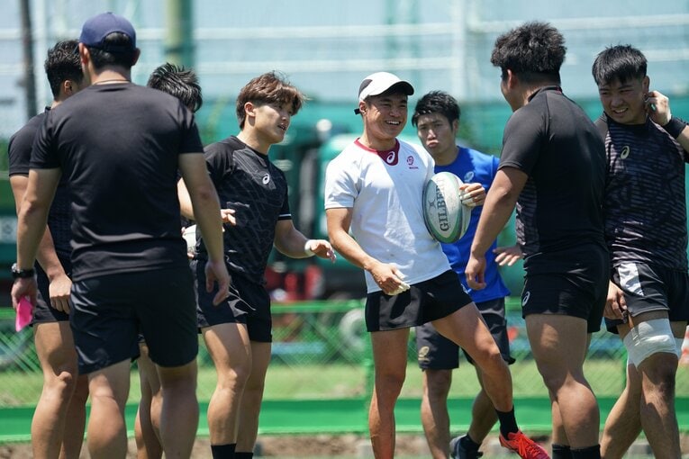 全体練習の合流する頃には笑顔も増えてきた　©︎Kenta Nakaya