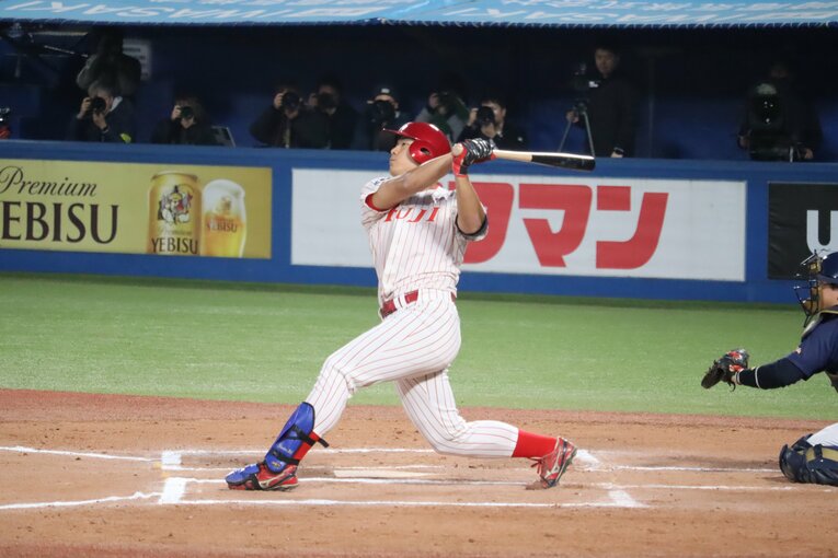 広島から4位指名を受けた渡邉悠斗　©Genki Taguchi