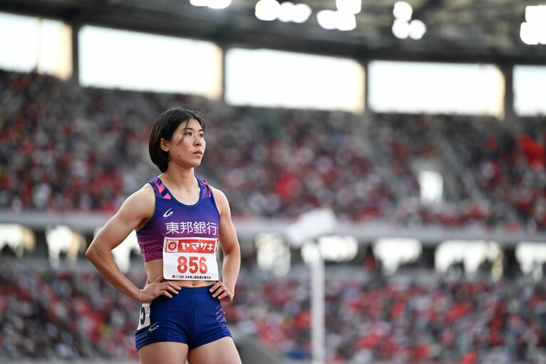 日本選手権で4度目の優勝を飾った松本奈菜子（東邦銀行）。日本記録の更新は悲願でもある　©Asami Enomoto