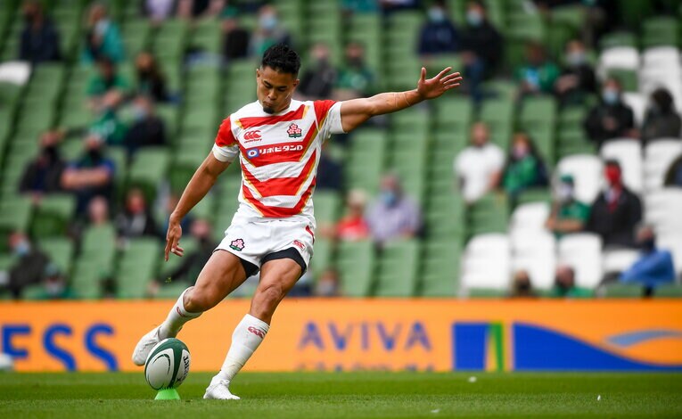 攻撃を司どったSO田村優。フィフィタのトライにつながったグラバーキックは見事だった　©︎Getty Images