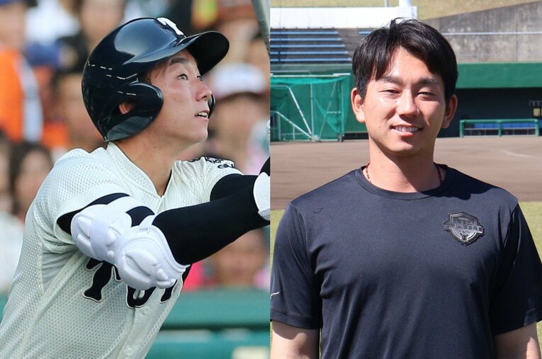 大阪桐蔭「黄金世代」の1年先輩としてキャプテンを務めた福井章吾。彼が「最高のキャプテン」と呼ばれる理由はどこにあったのか ／ photograph by (L)JIJI PRESS、(R)Fumi Sawai