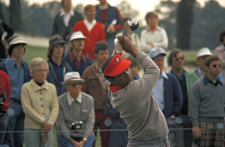 黒人プレーヤーとして初めてマスターズに出場したリー・エルダー。2021年大会でスターターを務めることが発表された　©︎AP/AFLO