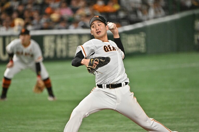 横川の独特な投球フォーム　©︎Kiichi Matsumoto