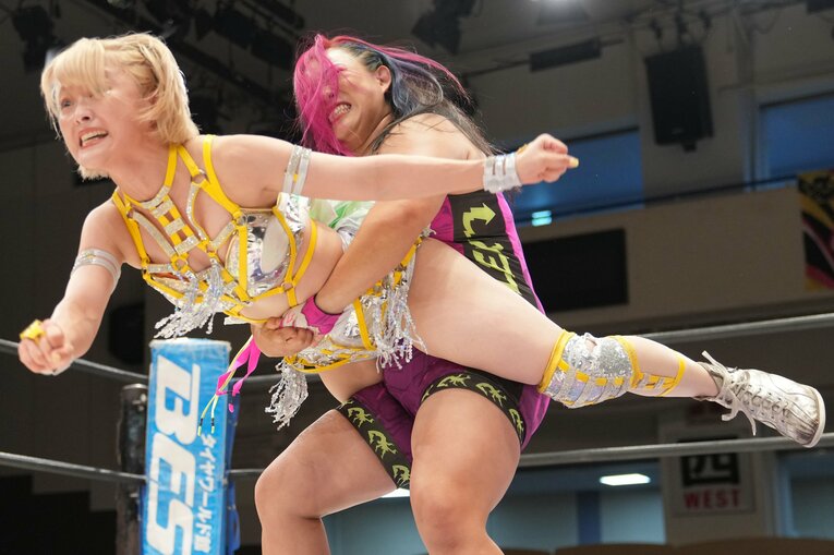 7月16日、スターダムのなつぽいがセンダイガールズに参戦。橋本千紘の洗礼を浴びた