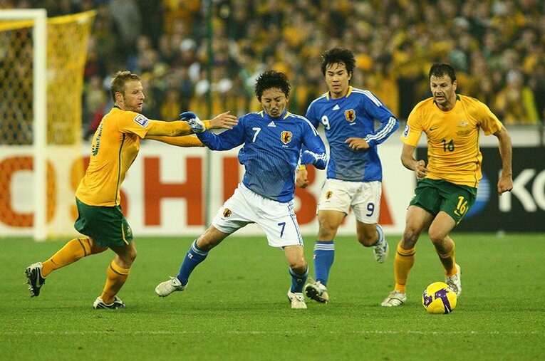 2010年　オーストラリア戦 ／ photograph by Tamon Matsuzono