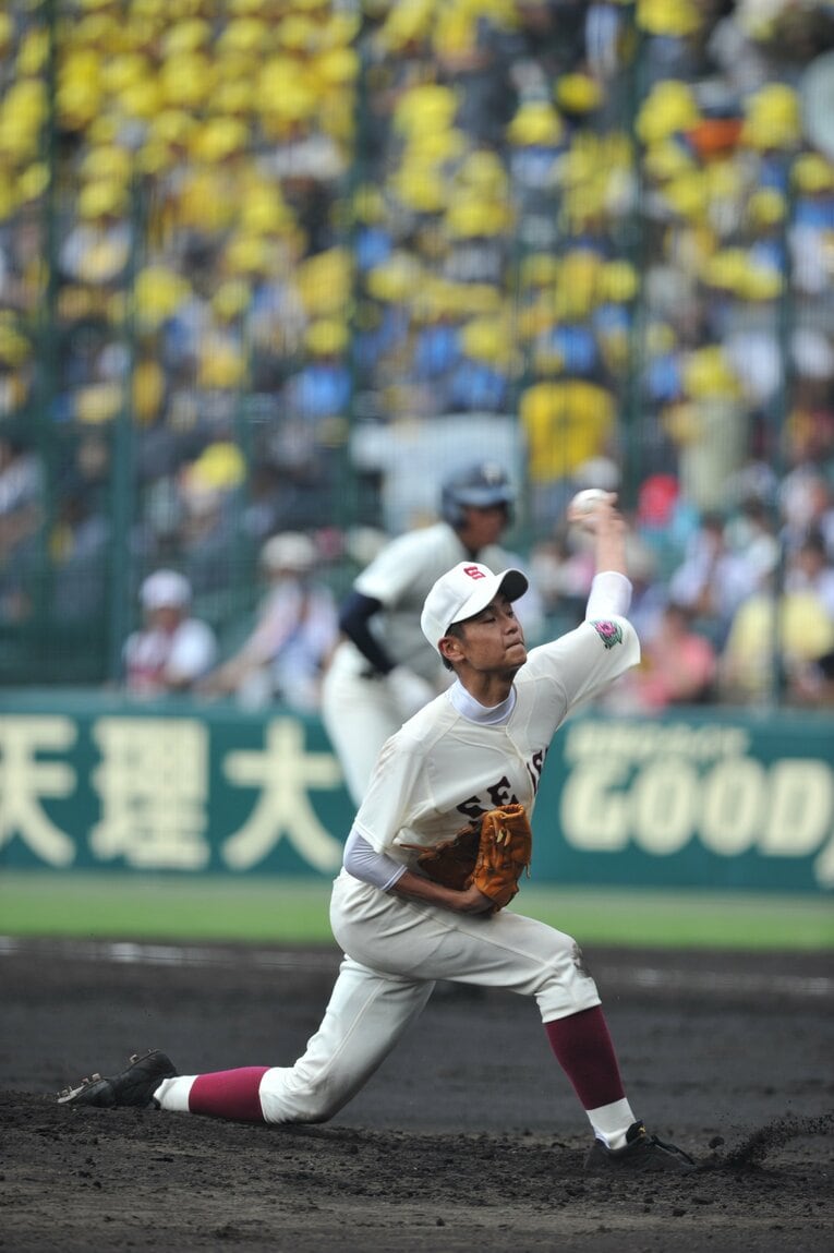 「最強」大阪桐蔭に立ち向かった大竹耕太郎（済々黌高。当時2年生）　 ©Hideki Sugiyama