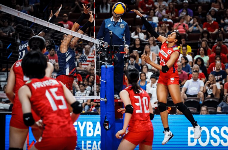 ネーションズリーグ予選ラウンド・ドミニカ共和国戦　©︎FIVB