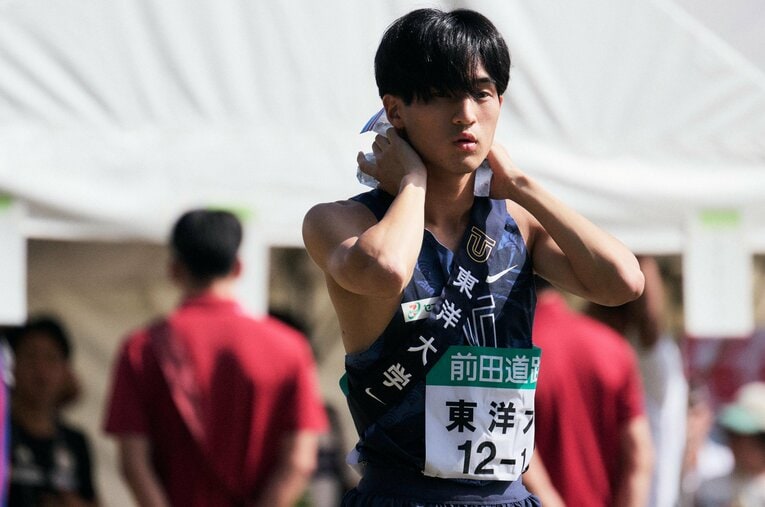 10月の出雲駅伝1区でようやく駅伝デビューを果たした松井海斗 ／ photograph by Yuki Suenaga