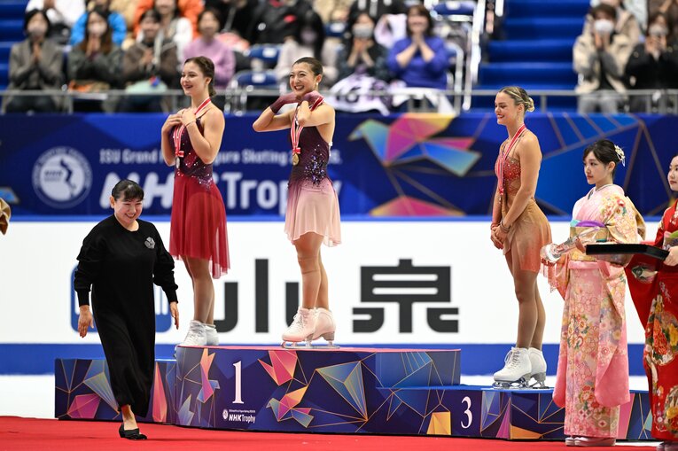 NHK杯で圧巻の演技を見せ、優勝を果たした坂本花織　©Asami Enomoto