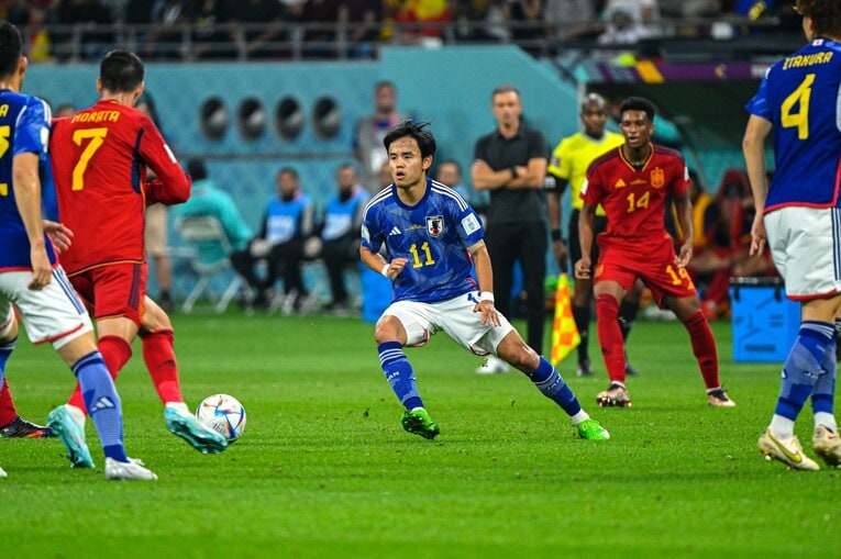 カタールW杯の久保　©Takuya Sugiyama/JMPA