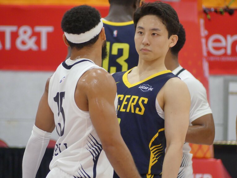 7月18日、ニューオーリンズ・ペリカンズ戦（筆者撮影）