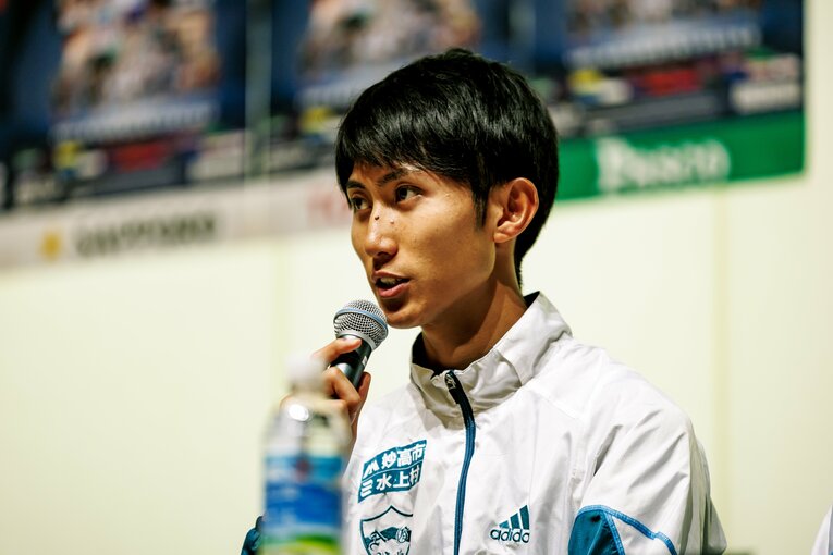 来春から地元・福井でアナウンサーになる田中　©Kiichi Matsumoto