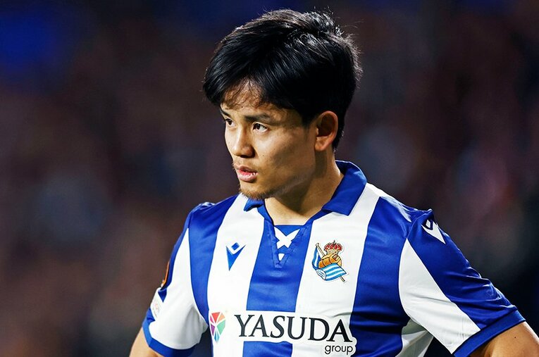 ELマンチェスター・ユナイテッド戦での久保建英。赤い悪魔相手にカメラマンが見た“激情”とは ／ photograph by Daisuke Nakashima