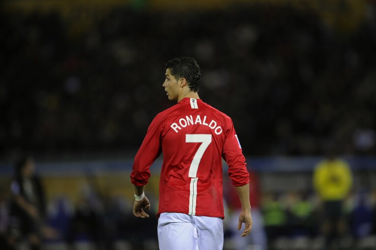 2008年クラブW杯でのC・ロナウド　©Takuya Sugiyama