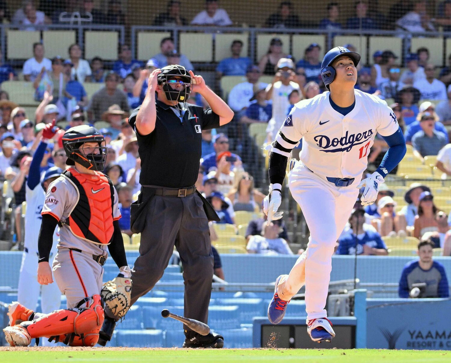 ジャイアンツ戦では、日米通算250号ホームランも達成 ©JIJI PRESS