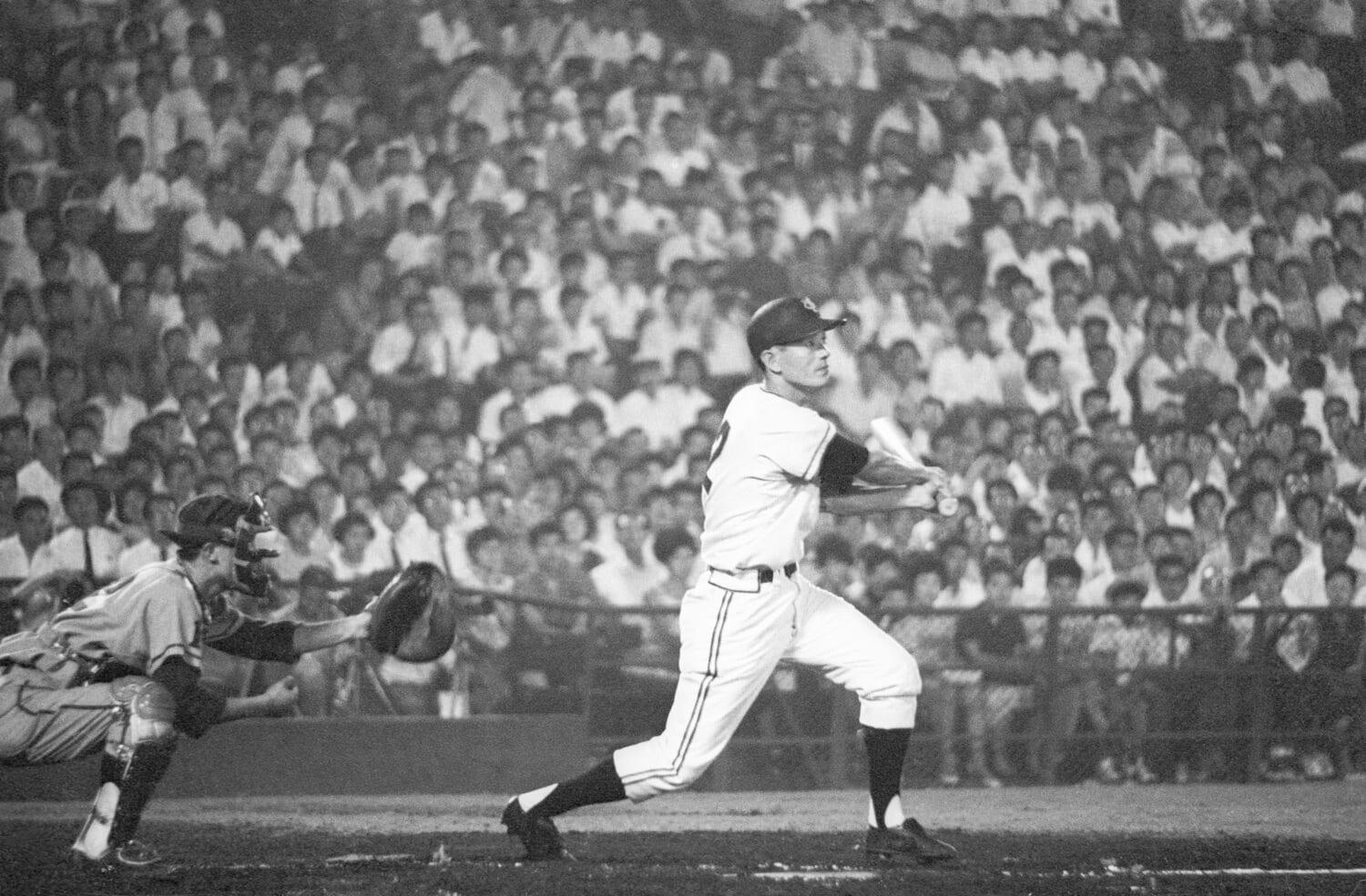 現役時代の広岡達朗。巨人軍の名遊撃手として知られた　©JIJI PRESS