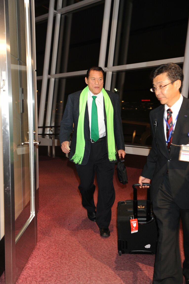 2013年、北朝鮮から帰国したアントニオ猪木　©Mami Yamada