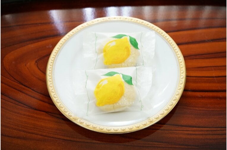 第91期棋聖戦第4局でのアンテノールの「レモンのクリームサンド」　©日本将棋連盟