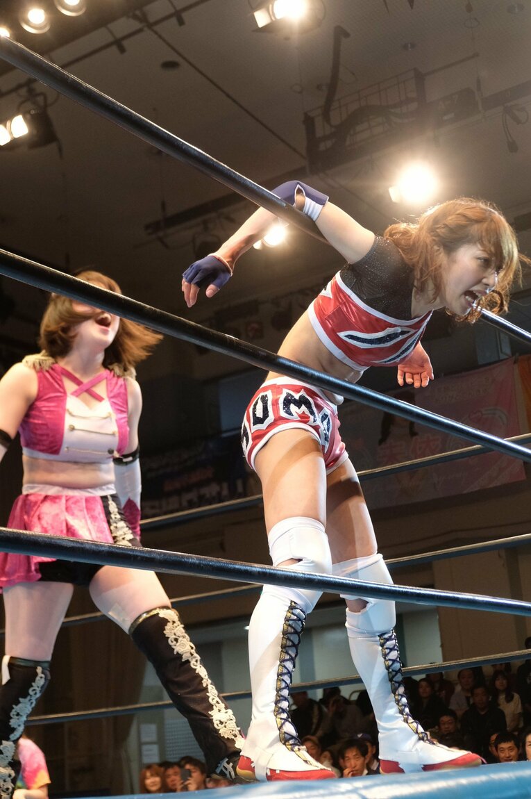 2019年デビュー戦を闘う向後桃　©Norihiro Hashimoto