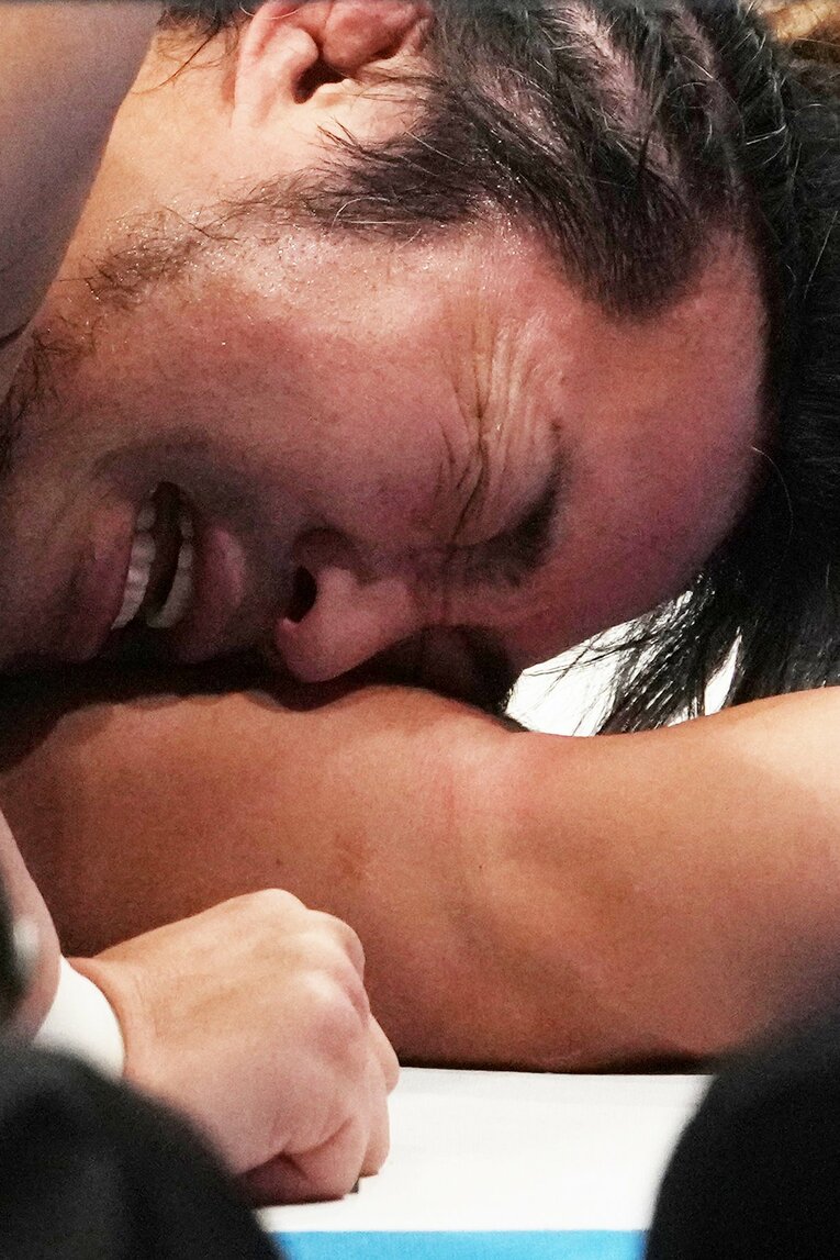 敗れた棚橋弘至　©Masashi Hara