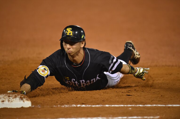 ソフトバンク時代の福田秀平（2015年）©︎Hideki Sugiyama