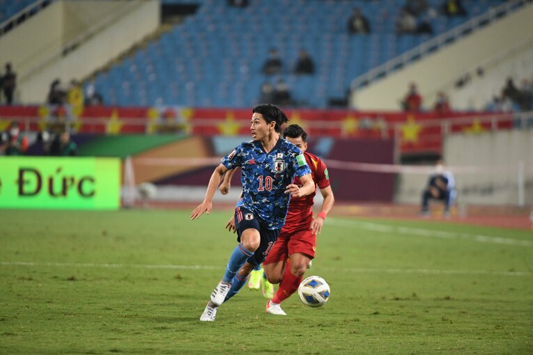 決勝ゴールをアシストした南野拓実　©JFA