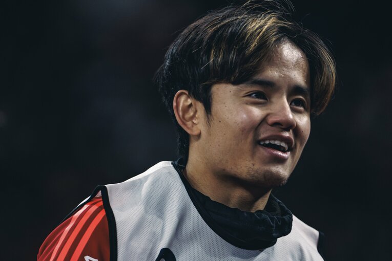 出場機会のなかった久保建英　©Kiichi Matsumoto/JMPA