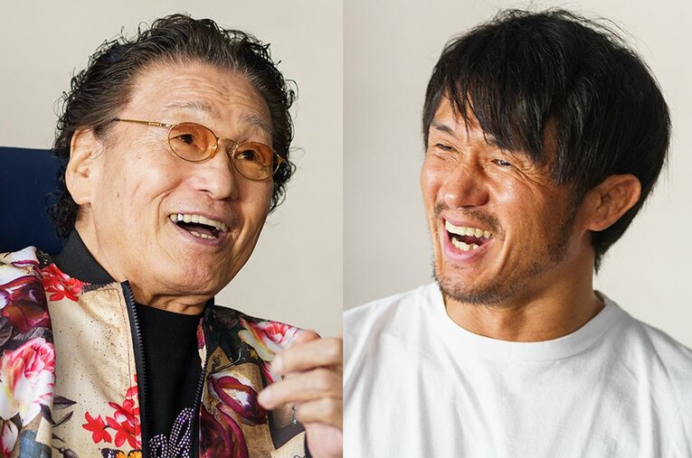 闘病を乗り越えた天龍源一郎、柴田勝頼が語り合う対談が実現した ／ photograph by Atsushi Hashimoto