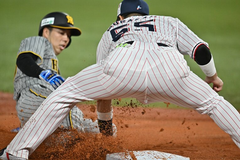 2022年CSファイナル第3戦（ヤクルト戦）の青柳　©Hideki Sugiyama