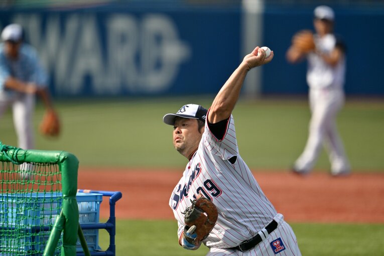 試合前練習風景。フリー打撃　©Hideki Sugiyama