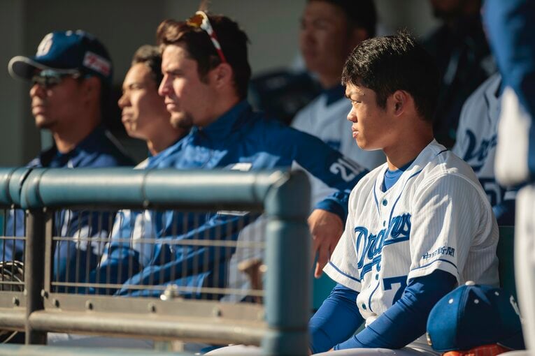 2019年3月、1年目の根尾　©Kiichi Matsumoto