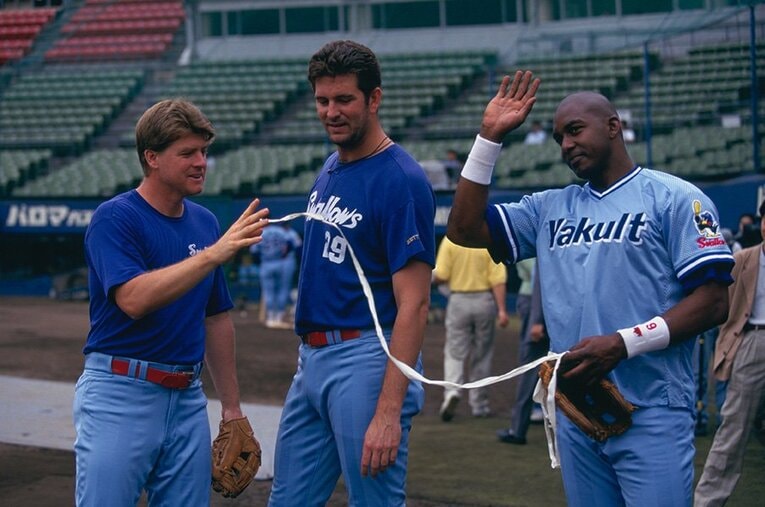ヤクルトで活躍した（左から）オマリー、ブロス、ミューレン。ヤクルトに「アタリ助っ人」が多い理由とは ／ photograph by BUNGEISHUNJU