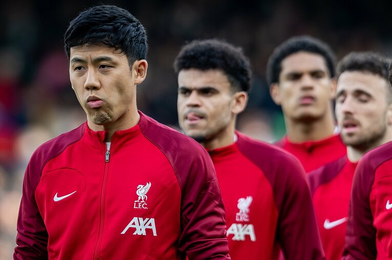 リバプールで信頼を勝ち取った遠藤航（31歳）。語学を駆使した高いコミュニケーション力は、プレミアリーグの舞台でも大いに活かされた ／ photograph by ProSports Images/AFLO