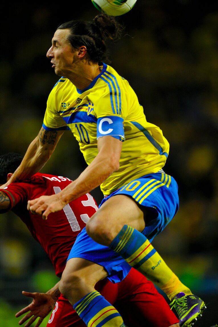 EURO2008でのイブラ様　©Sports Graphic Number