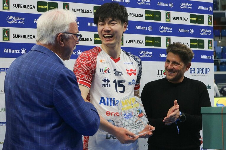 2026年2月25日、クネオ戦でMVPに選出された大塚達宣（25歳） ／ photograph by PA Images/AFLO