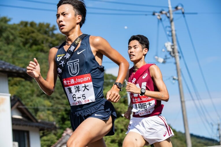 昨年の出雲駅伝で大学駅伝デビューを果たした石田。5区で区間賞を獲得している　©Nanae Suzuki