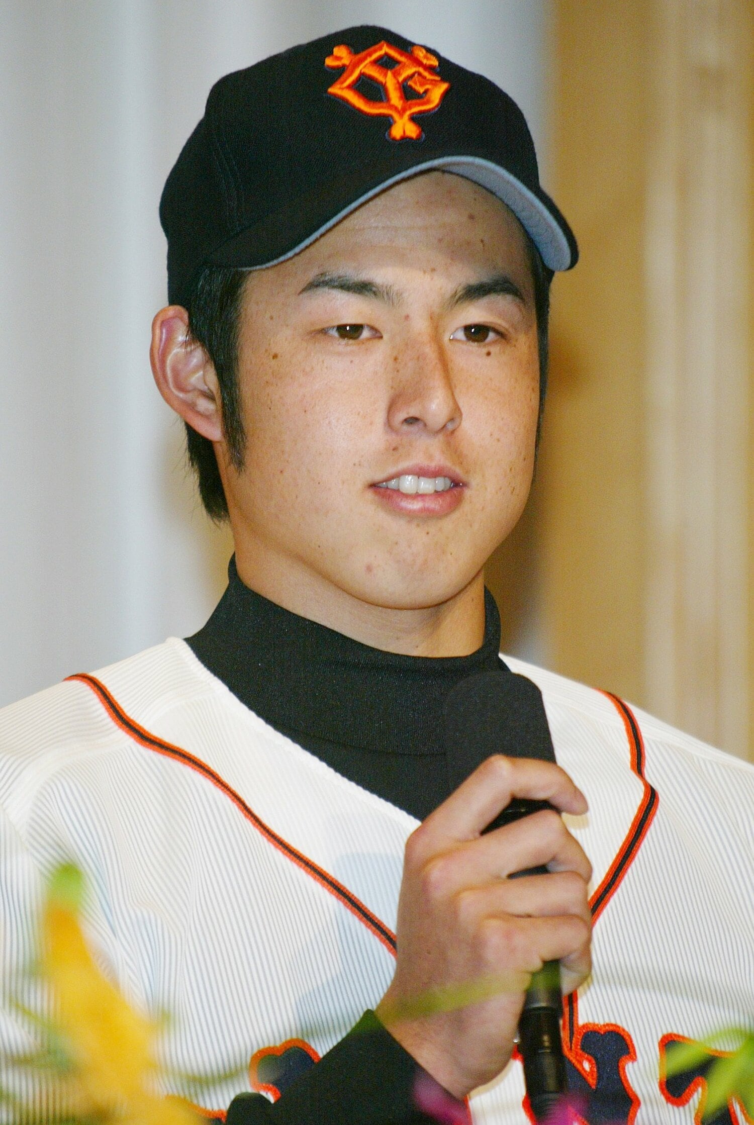 2005年、ドラフト6位で入団した星　©JIJI PRESS