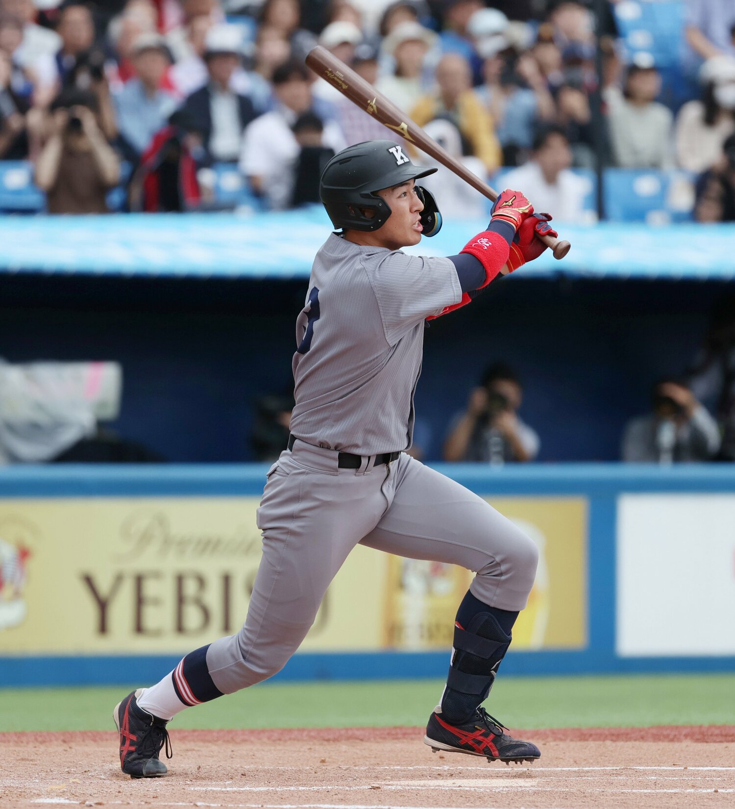 春のリーグ戦では慶大の中軸を担った　©JIJI PRESS