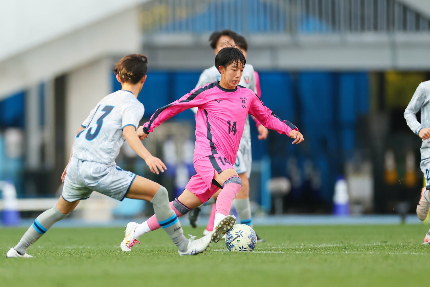 父の助言が活かされたという3回戦の聖和学園戦。途中出場して勝利に貢献した　©︎Naoki Morita/AFLO SPORT