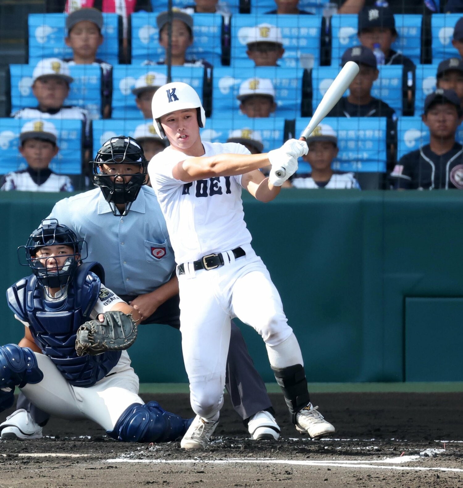 敗れた履正社戦ではタイムリーも放った大森　©Sankei Shimbun