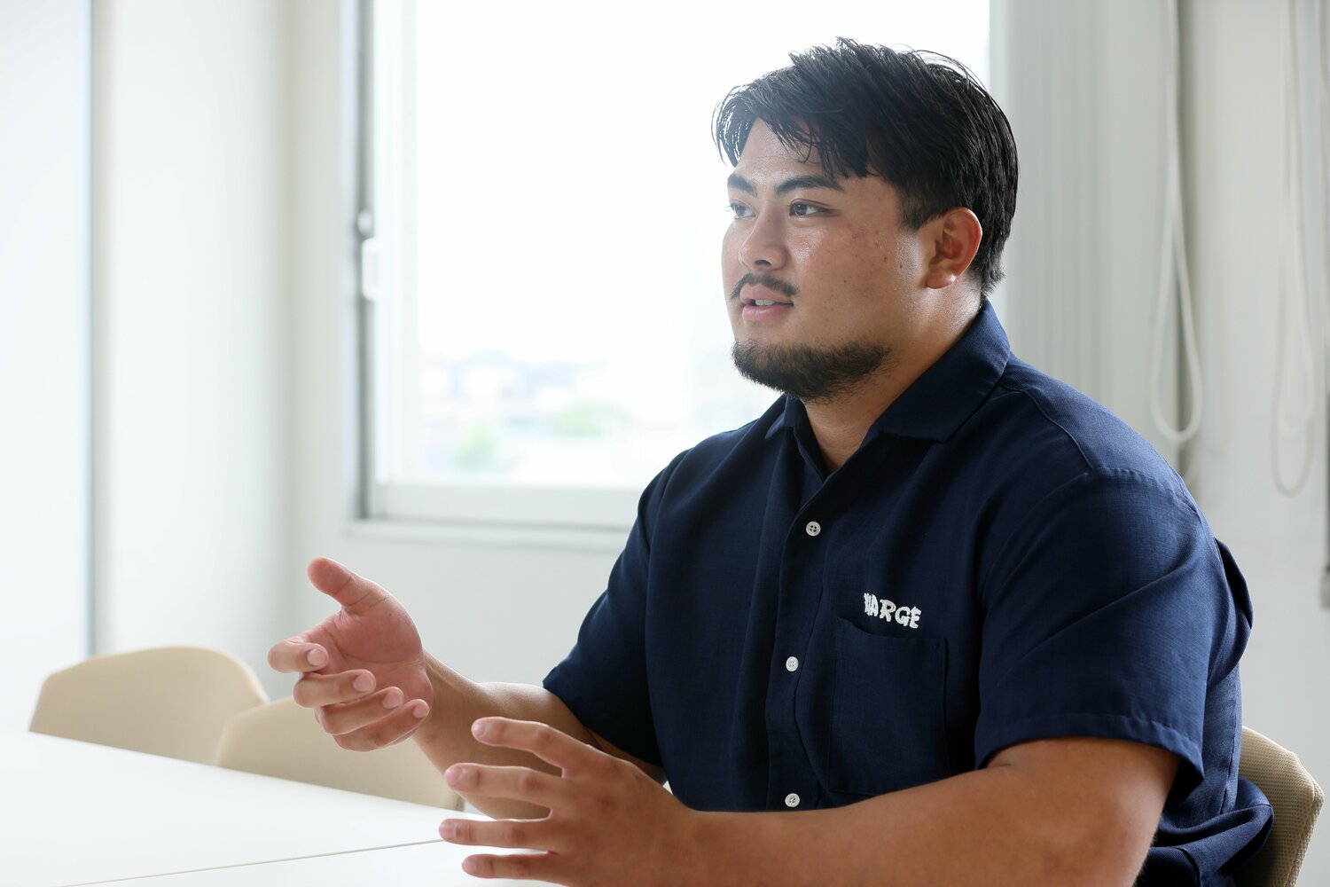 現在はアメリカ在住の花田。新横綱・大の里と同じ日体大相撲部のひとつ後輩で、今年24歳になる　©Shigeki Yamamoto