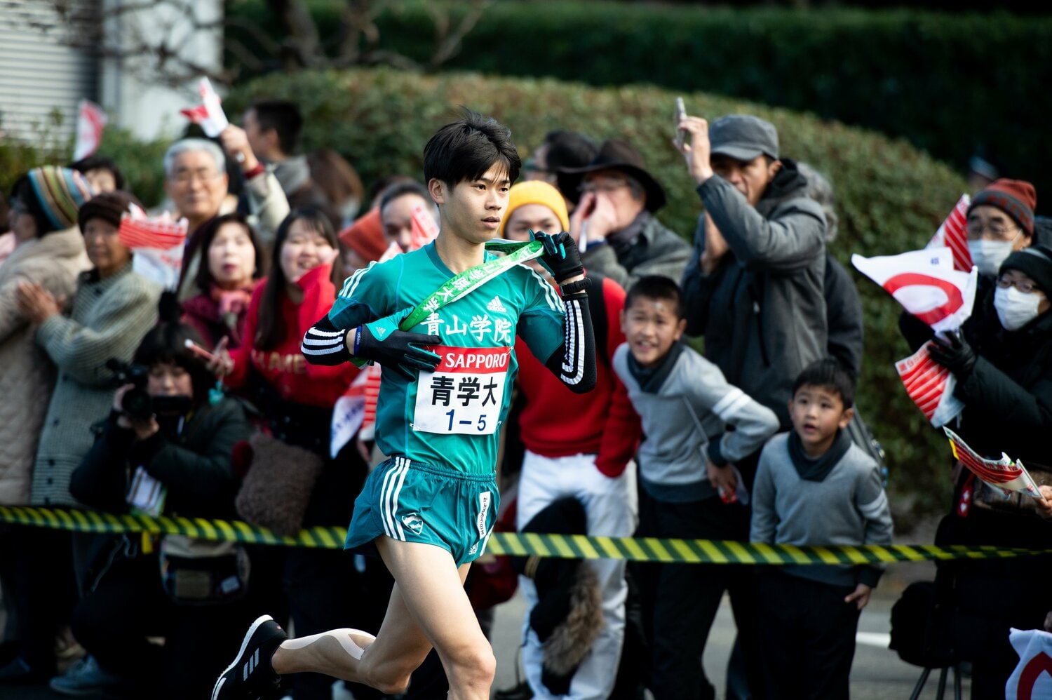 大3で迎えて2度目の箱根駅伝。勢いよくスタートした竹石さんだったが……　©Yuki Suenaga