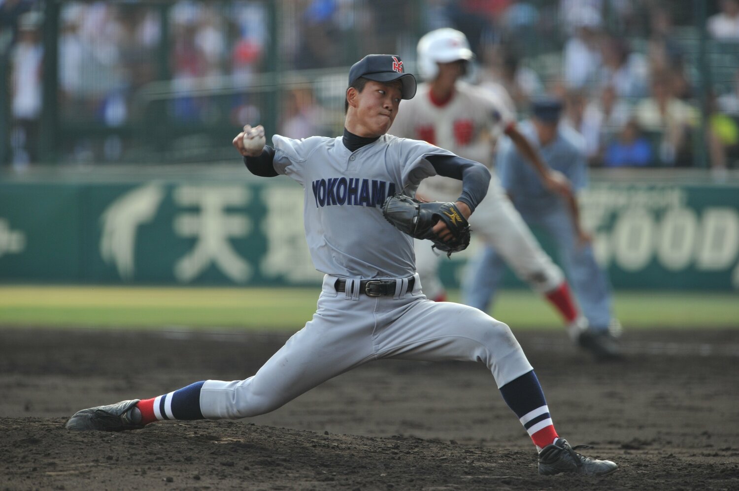 横浜高時代の柳裕也　©Hideki Sugiyama